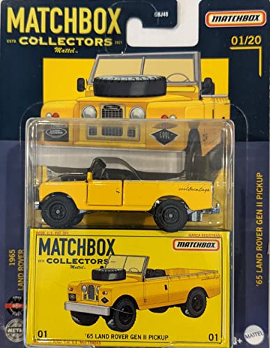 Matchbox Sammlerstück Gelb Auto 1965 Land Rover Gen II Pickup 1:64 Kind Historisch 7.62 cm 1 stück von Matchbox