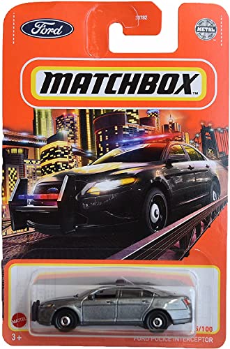 Matchbox Ford Police Interceptor, Grau 95/100, Polizei-Auto, Auto, Kinder, Kind von Matchbox