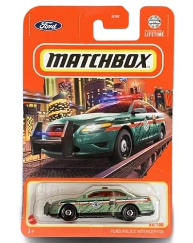 Matchbox Ford Police Interceptor Green Fire Rescue 64/100 von Matchbox