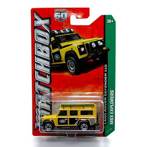 Matchbox Land Rover Defender 110 (gelb) MBX Explorers 60th Anniversary 2013 Basic Die-Cast Vehicle (#59 of 120) von Matchbox