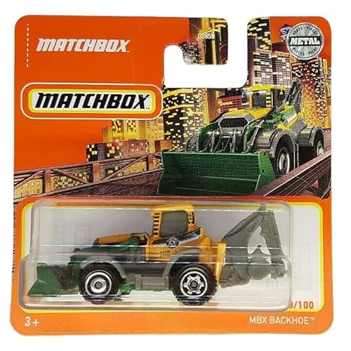 Matchbox - MBX Backhoe - MBX 68/100 - GXM86 - Short Card - Superfast Lesney - Schaufelbagger - Mattel 2021 von Matchbox