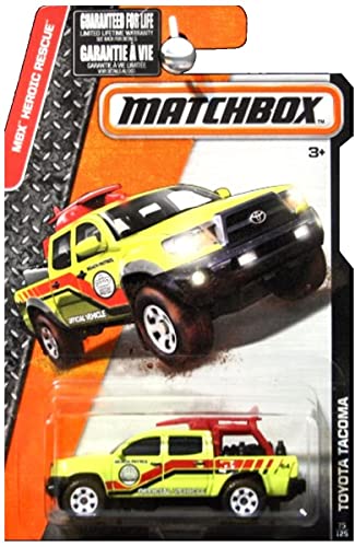 Matchbox MBX Heroic Rescue 75/120 - Yellow Toyota Tacoma (Beach Patrol) 1:64 Scale Collectible Die Cast Metal Toy Car Model by Matchbox von Matchbox