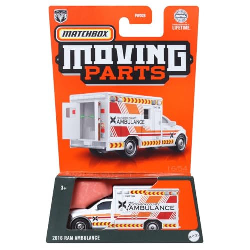 Matchbox Moving Parts 2016 Ram Ambulance, Weiß von Matchbox