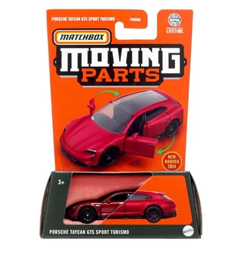 Matchbox Moving Parts Porsche Taycan GTS Sport Turismo, rot von Matchbox