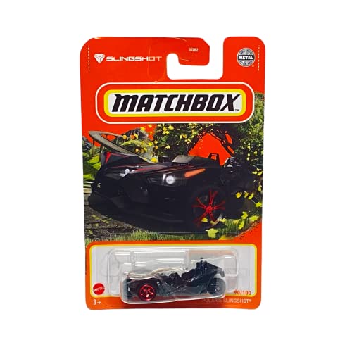 Matchbox Polaris Schleuder (Schwarz), Maßstab 1:64, Druckguss-Metall, Sammlerstück, Bewegliche Teile, Empfohlen für Kinder ab 3 Jahren (unisex), Schwarz/Grau von Matchbox