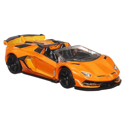 Matchbox Sammlerstück Druckguss bewegliche Teile Fahrzeug - Orange und Schwarz Sportwagen - 2019 Inspiriert von Lamborghini SVJ Roadster von Matchbox