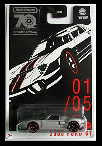 Matchbox Silber 2005 Ford GT 70 Jahre Special Edition 01/05 2023 von Matchbox