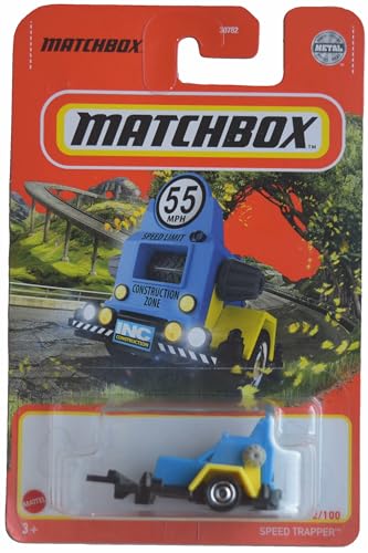 Matchbox Speed Trapper blau Baufahrzeug im Maßstab 1:64 Metall Druckguss Karosserie von Matchbox