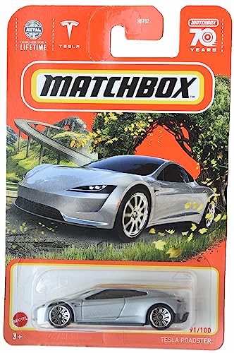 Matchbox Tesla Roadster, Silber 91/100 von Matchbox