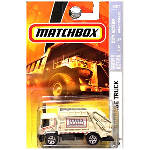 Mattel Matchbox 2007 MBX City Action 1:64 Scale Die Cast Metal Car # 47 - Think Green, Think Globally, Recycle Locally Garbage Truck by Matchbox von Matchbox