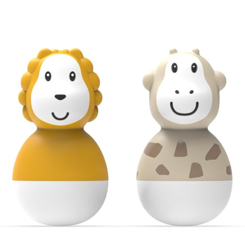 Matchstick Monkey Badezeit Baby Antimikrobielles Baby Badespielzeug Badewackel Wackelfiguren - sensorisches Lernen - leicht zu greifen - 2er Set - ab 12 Monaten Giraffe & Löwe Matchstick Monkey Badezeit Baby Antimikrobielles Baby Badespielzeug Badewackel Wackelfiguren - sensorisches Lernen - leicht zu greifen - 2er Set - ab 12 Monaten Giraffe & Löwe von Matchstick Monkey
