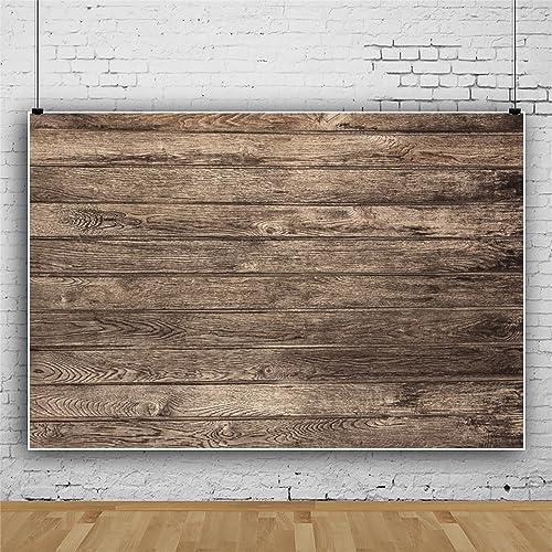 Mateju Fotografie Hintergrund, Retro-Braun Hölzerne Textur Planken Fotoleinwand Hintergrund, Vinyl Fotohintergrund Tuch, Poster Foto Video Hintergrund Fotostudio Requisiten (7x5 FT,Stil E) von Mateju