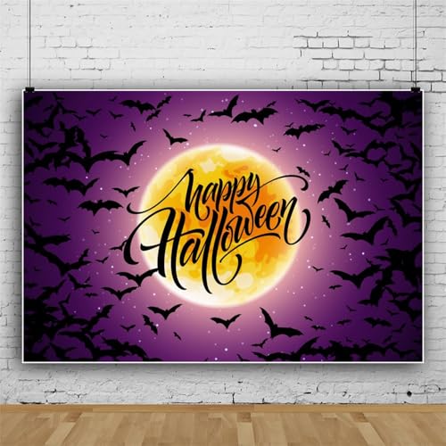 Mateju Party Dekoration Halloween Drucken Fotoleinwand Hintergrund, Vinyl Geburtstag Fotohintergrund Tuch, Poster Foto Stand Hintergrund, Geburtstagsdeko (120x80 cm,Schläger) von Mateju