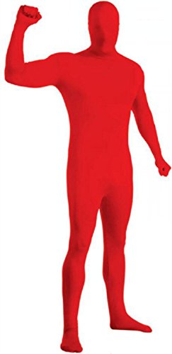 Matissa Ganzkörperanzug für Herren und Damen, Erwachsene, zweite Haut, schattenähnlich, Kopf bis Fuß, Unisex, Spandex-Body (Rot, Größe M) von Matissa