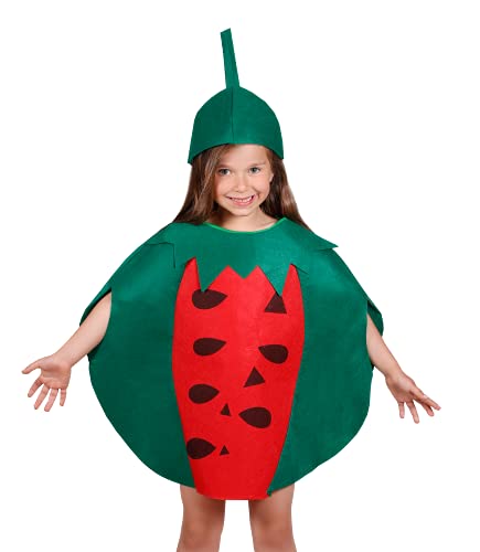 Matissa Kinder-Kostüme für Obst, Gemüse und Natur, Anzüge, Outfits, Kostümparty, Jungen und Mädchen (Wassermelone) von Matissa