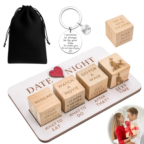 Date Night Würfel Set, Würfel für Paare, Romantik Würfelspiel für Erwachsene, Paar-Spiele-Set, lustiges Geschenk zum Valentinstag Jahrestag Geburtstag von Matreeglam