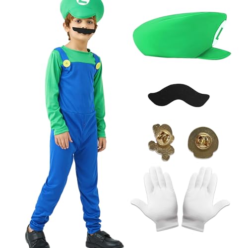 Matreeglam Cosplay Kostüm Herren, Faschingskostüme Kinder Erwachsene, Herren Kostüm Karneval Cosplay Outfit für Halloween Karneval Faschingskostüme (grün(Kinder), XL) von Matreeglam