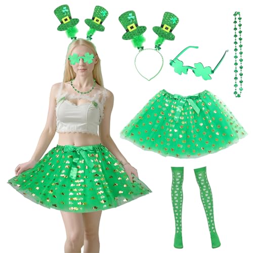 St. Patricks Day Kostüm mit Accessoires für Damen und Herren von Matreeglam