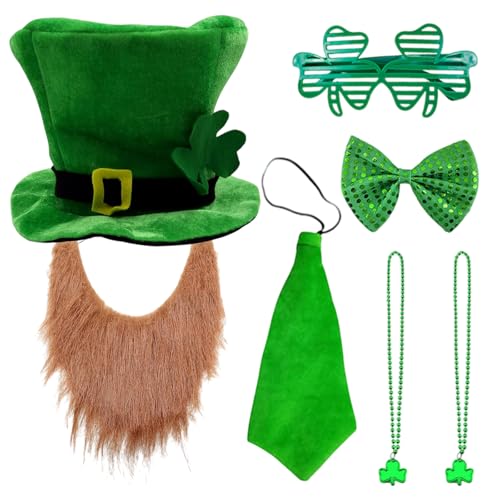 St. Patricks Day Kostüm mit Zubehör für Damen und Herren (Herren) von Matreeglam