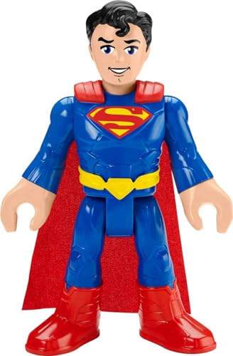 IMAGINEXT DC SUPER FRIENDS Superman XL - 25,4 cm große Figur, bewegliche Gliedmaßen, weicher Stoffumhang, für Kinder von 3 bis 8 Jahren, GPT43 von Imaginext