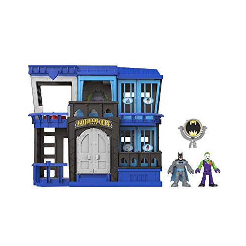 Fisher-Price Imaginext HHP81 - DC Super Friends Gotham City Gefängnis wiederaufladbar, Gefängnis-Spielset mit Figuren von Batman und Joker, Spielzeug für Kinder ab 3 Jahren von Fisher-Price