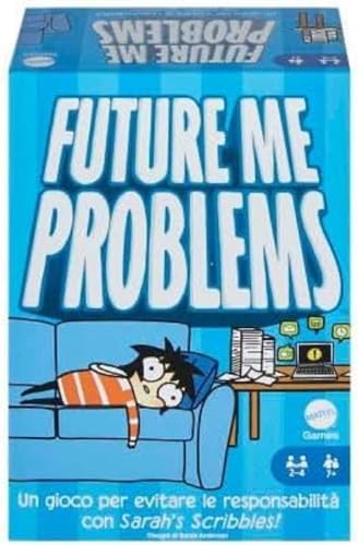 Future Me Problems - Sarah's Scribbles Kartenspiel mit 2 Kartendecks für 2 bis 4 Spieler, Perfekt für Familien-Spielabende, Spielzeug für Kinder, 7+ Jahre, HPH14 von Mattel Games