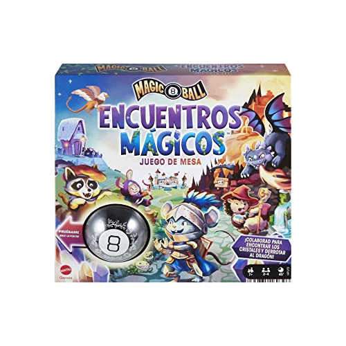 Mattel Games Magic 8 Ball Magische Begegnungen, Kooperatives Strategiespiel, +7 Jahre, Spanische Version (HPJ72) von Mattel Games