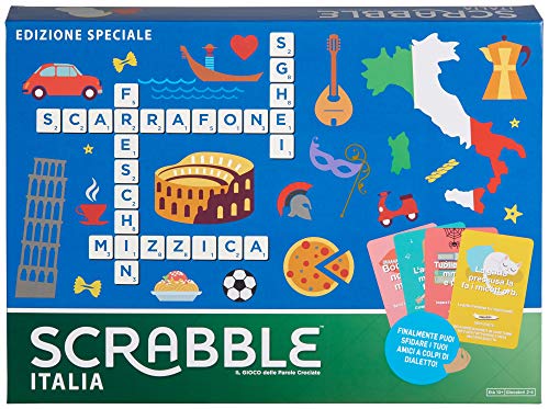 Mattel Games - Scrabble Italien - Sonderedition Kreuzwörter auch im Dialett für die ganze Familie - GGN24 von Mattel Games