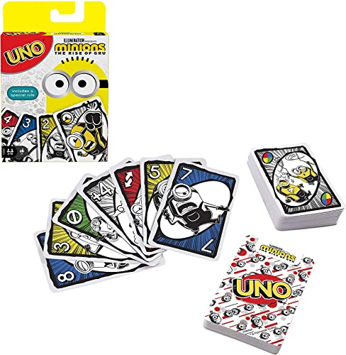 Mattel Games GKD75 UNO Edition zum Minions Film - The Rise of Gru von Illumination, Kartenspiel für Kinder und Familien, Minions 2, Für Kinder ab 7 Jahren, Mit 112 Karten von Mattel Games