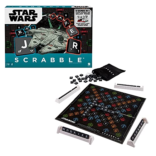 Mattel Games HBN60 - Scrabble Star Wars Brettspiel, Familienspiele und Wortspiele, ab 10 Jahren - deutschsprachig von Mattel Games