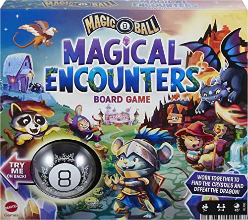 Mattel Games Magic 8 Ball Brettspiele, Magische Begegnung Kooperatives Brettspiel mit Magic 8 Ball Original für 2-4 Spieler, Familienspielabend von Mattel Games