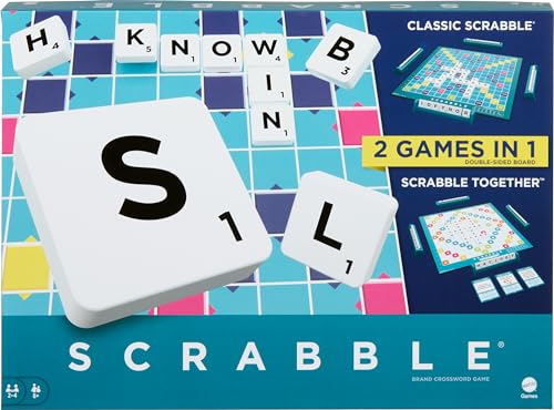 Mattel Games Scrabble Zwei in Eins, Version: Englisch, HWD43 von Mattel Games