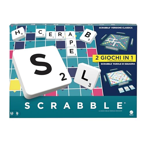 Mattel Games Scrabble Zwei in Eins, Version: Italienisch, HXW03 von Mattel Games