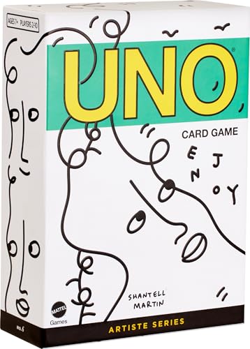 Mattel Games UNO Artiste Shantell Martin Kartenspiel für Kinder, Erwachsene und Familiennacht, Sammeldeck mit Grafik und Kunst von Shantell Martin, Mehrfarbig von Mattel Games