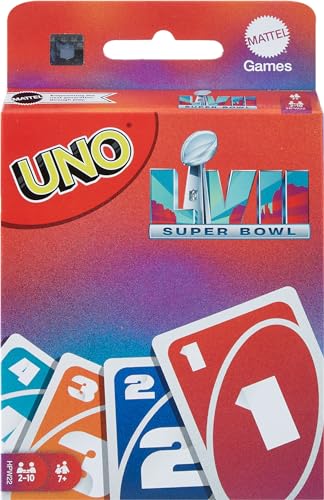 Mattel Games UNO Super Bowl LVII Kartenspiel inspiriert von NFL für Kinder, Erwachsene, Familien, Spieleabende & Partys von Mattel Games