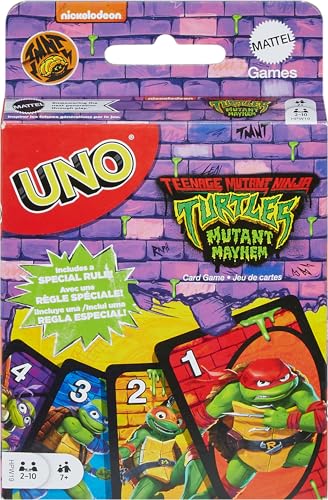 Mattel Games UNO Teenage Mutant Ninja Turtles Mutant Mayhem Kartenspiel für Kinder & Familiennächte, Partys, Reisen, Camping und mehr von Mattel Games