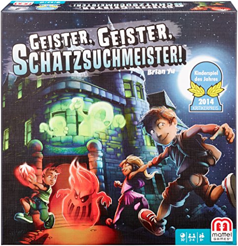 Mattel Games Y2554 - Geister, Geister, Schatzsuchmeister, Brettspiel, Gesellschaftsspiel ab 8 Jahren von Mattel Games