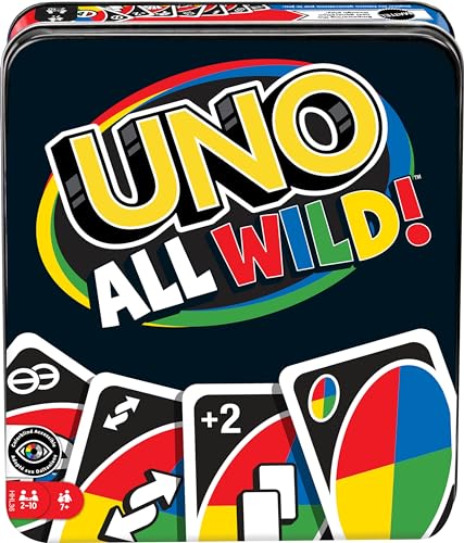 ​UNO All Wild Card Game with 112 Cards, Gift for Kid, Family & Adult Game Night for Players 7 Years & Older​​ [Amazon Exclusive] von Mattel Games