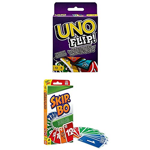 UNO Flip und Skip-BO Kartenspiele Spielsammlung von Mattel Games