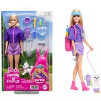 Barbie Outdoor-Abenteuer Modepuppe Malibu“ mit mehr als 10 Zubehörteilen zum Thema Camping, darunter ein Hündchen Barbie Outdoor-Abenteuer Modepuppe Malibu“ mit mehr als 10 Zubehörteilen zum Thema Camping, darunter ein Hündchen von Mattel GmbH