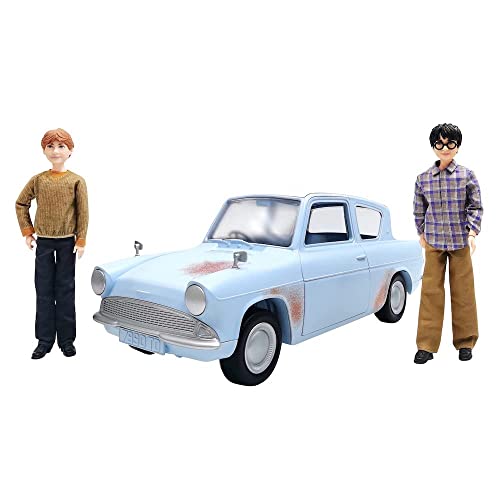 Harry Potter HHX03 - Harry Potter und Ron Weasley im fliegenden Auto, Spielset mit 2 Puppen und 1 Spielzeugauto, Spielzeug für Kinder ab 6 Jahren von Wizarding World