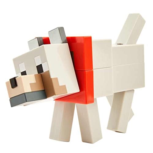 Mattel Minecraft GVV16 - Fusion Große Figur Wolf, Craft-a-Figure-Set zum Selberbauen und Spielen, Tauschen und Sammeln, Spielzeug für Kinder ab 6 Jahren von Mattel