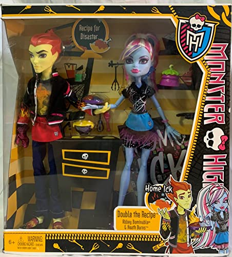 Mattel BBC82 - Monster High Kochpartner Abbey und Heath, 2-er Pack von Mattel Monster High