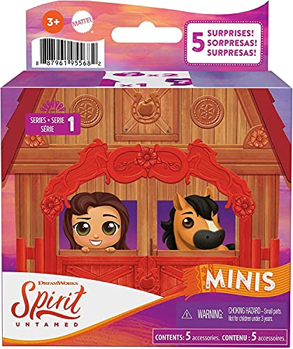 Mini-Pferd & Freund mit 3 Zubehörteilen, Blind Box, Reihe von Pferden & Charakteren, ein tolles Geschenk für Kinder ab 3 Jahren [Styles können variieren] (Neu – Mehrfarbig) von Mattel