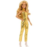 Barbie Fashionista Puppe, goldener Jumpsuit von Mattel