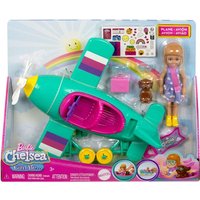 Barbie Chelsea-Spielset aus Puppe und Flugzeug, Zweisitzerflugzeug mit Drehpropeller und 7 Zubehörteilen Barbie Chelsea-Spielset aus Puppe und Flugzeug, Zweisitzerflugzeug mit Drehpropeller und 7 Zubehörteilen von Mattel GmbH