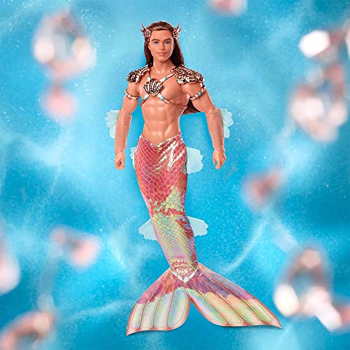 Barbie Signature King Ocean Ken Merman Puppe (30,5 cm, langes, br nettes Haar) von Mattel