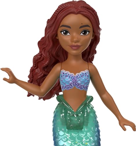 DISNEY THE LITTLE MERMAID Arielle-Puppe - Meerjungfrauenpuppe mit beweglichem Meerjungfrauenschwanz, perfekt zum Nachspielen von Lieblingsszenen aus dem Film, für Kinder ab 3 Jahren, HNF43 von Mattel