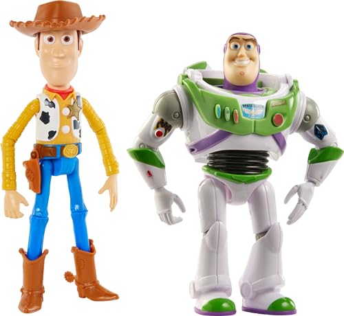 Disney And Pixar Toy Story Woody and Buzz Actionfigur, Spielzeug, 2er-Pack, Pizza-Planeten-Abenteuer von Mattel