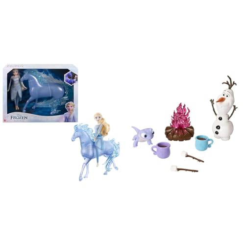 Disney Die Eiskönigin ELSA und Nokk & DIE EISKÖNIGIN - Olaf und Bruni Kakao-Set für Lagerfeuer, Tassen mit Kakao und Marshmallows, Geschenke für Kinder, HLW62 von Mattel